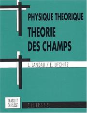 Cover of: Théorie des champs