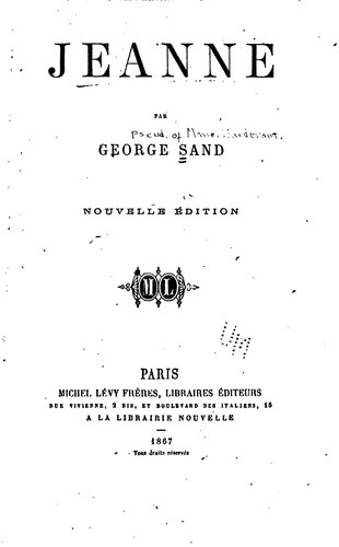 Jeanne by George Sand