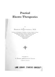 Cover of: Practical electro-therapeutics by Franklin Benjamin Gottschalk