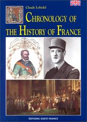 Cover of: Chronology of the History of France by Claude Lebedel