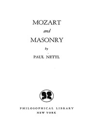 Cover of: Mozart and Masonry