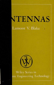 Cover of: Antennas by Lamont V. Blake