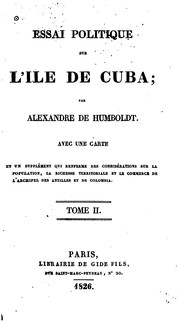Cover of: Essai politique sur l'île de Cuba