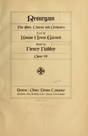 Cover of: Resurgam by Henry Kimball Hadley