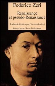 Cover of: Renaissance et pseudo-renaissance
