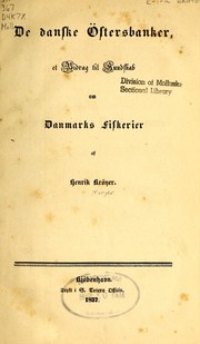 Cover of: De danske östersbanker, et bidrag til kundskab om Danmarks fiskerier