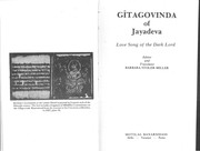 Cover of: Love song of the dark lord: Jayadeva's Gitagovinda