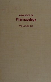 Cover of: Advances in Pharmacology by J. Thomas August, M. W. Anders