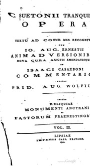 Cover of: C. Suetoni Tranquilli Opera