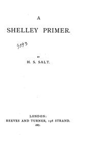 Cover of: A Shelley primer.