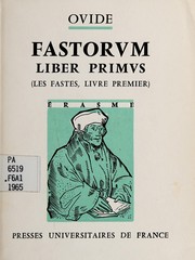Cover of: Fastorum liber primus ... by Ovid