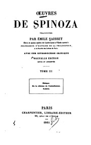 Cover of: Œuvres de Spinoza