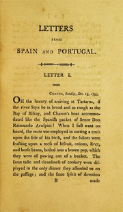 Cover of: Letters written during a short residence in Spain and Portugal