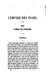 Cover of: L'empire des Tsars, un septième des terres du globe, au point actuel de la science