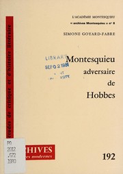 Montesquieu adversaire de Hobbes by Fabre