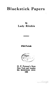 Cover of: Blackstick papers by Anne Thackeray Ritchie
