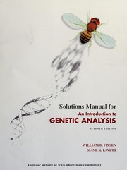 Cover of: Solutions manual for An introduction to genetic analysis, seventh edition by Anthony J. F. Griffiths ... [et al.]