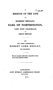 Cover of: A memoir of the life of Robert Heneley, earl of Northington, lord high chancellor of Great Britain by Robert Henley