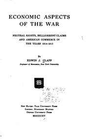 Cover of: Economic aspects of the war