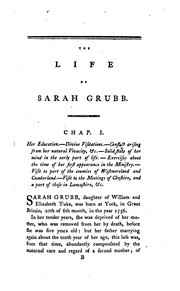 Some account of the life and religious labours of Sarah Grubb by Sarah Grubb