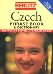 Czech phrase book & dictionary by Berlitz Publishing Company