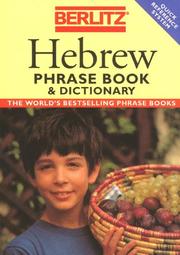 Hebrew Phrase Book with Dictionary by Berlitz Publishing Company