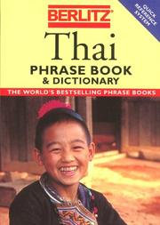 Thai phrase book and dictionary by Berlitz Publishing Company