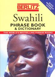 Cover of: Berlitz Swahili Phrase Book (Berlitz Phrase Books)