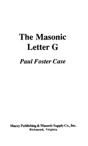 Cover of: Masonic Letter G