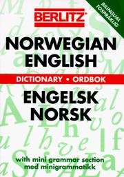 Cover of: Berlitz Norwegian-English Dictionary/Engelsk-Norsk Ordbok (Berlitz Dictionaries)