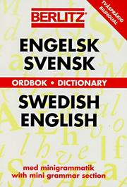 Cover of: Berlitz Swedish-English Dictionary (Berlitz Bilingual Dictionaries)