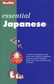 Cover of: Berlitz Essential Japanese (Berlitz Essentials)