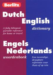 Cover of: Berlitz Dutch-English Dictionary/Engels-Nederlands Woordenboek