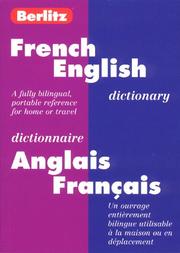 Cover of: Berlitz French-English Dictionary/Dictionnaire Anglais-Francais (Bilingual Dictionaries) by Berlitz Publishing Company