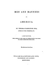 Cover of: Men and manners in America.