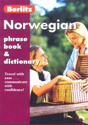 Norwegian phrase book by Berlitz Editorial Staff