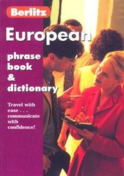 European phrase book & dictionary by Berlitz Editorial Staff