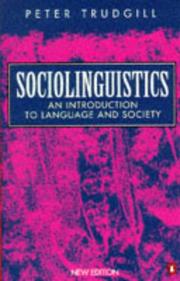 Cover of: Sociolinguistics by Peter Trudgill