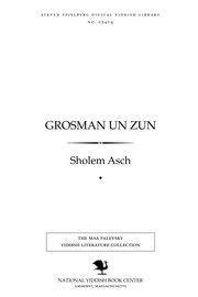 Cover of: Grosman un zun