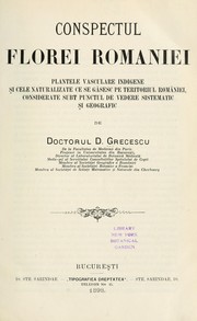 Cover of: Conspectul florei României. by Dimitrie Grecescu