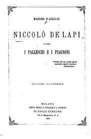 Cover of: Niccolò de' Lapi, ovvero, I Palleschi e i Piagnoni by Massimo d'Azeglio