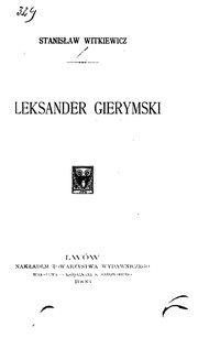 Cover of: ...Aleksander Gierymski
