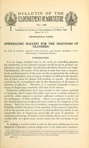 Cover of: Ophthalmic mallein for the diagnosis of glanders.