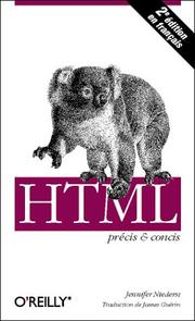 Cover of: HTML by Jennifer Niederst Robbins, Jennifer Niederst Robbins, James Guérin