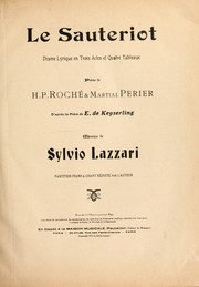 Cover of: Le sauteriot: drame lyrique en trois actes et quatre tableaux