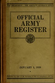Cover of: Official army register for ... by United States. Adjutant General