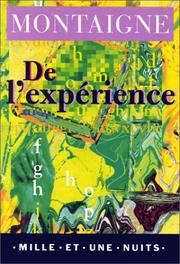 Cover of: L Experience, L' by Michel de Montaigne