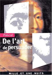 Cover of: De l'art de persuader