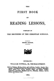 Cover of: The First book of reading lessons: Volume 1