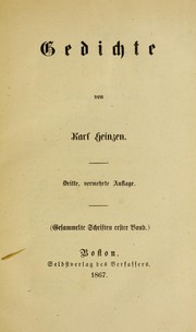 Cover of: Gesammelte Schriften ...